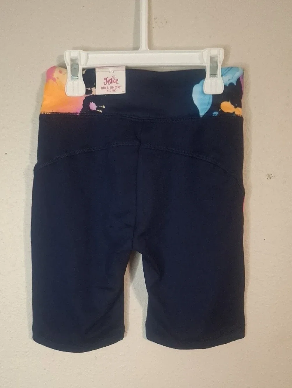 Justice Girls' Neon Paint-Splash Active Set - Pink, Blue & Yellow Size Small NWT